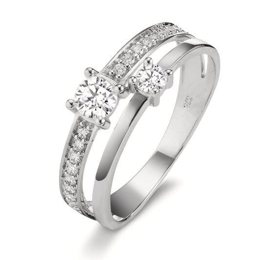 Ring 9k White Gold Zirconia