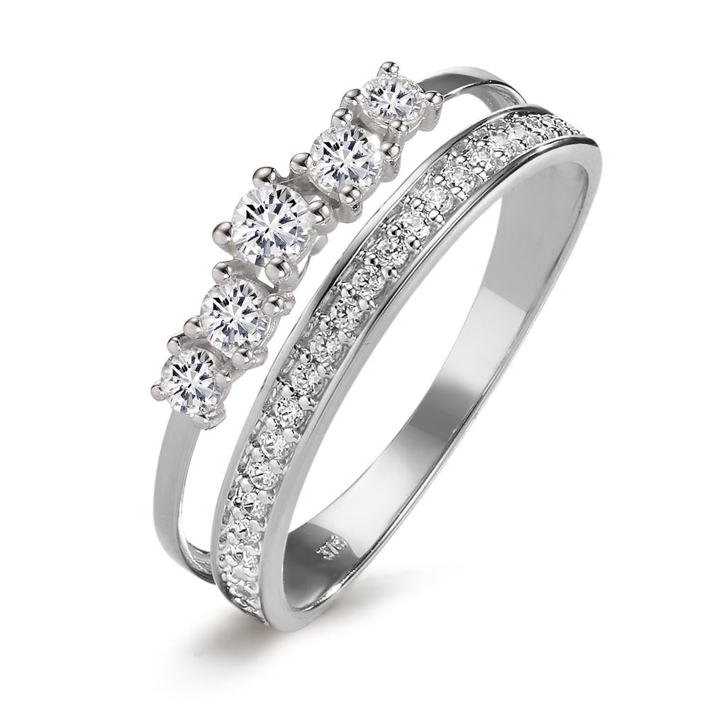 Ring 9k White Gold Zirconia