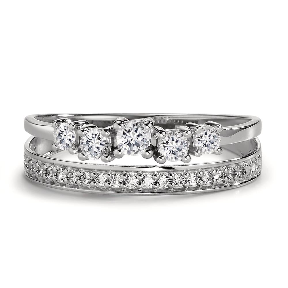 Ring 9k White Gold Zirconia