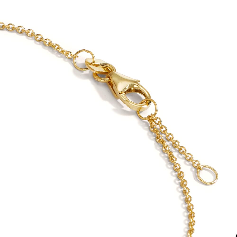 Bracelet 14k Yellow Gold Diamond 0.035 ct, 7 Stones, w-si 17.5-19 cm