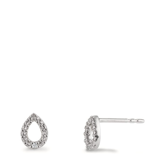 Stud earrings 18k White Gold Diamond 0.01 ct, 2 Stones, p1