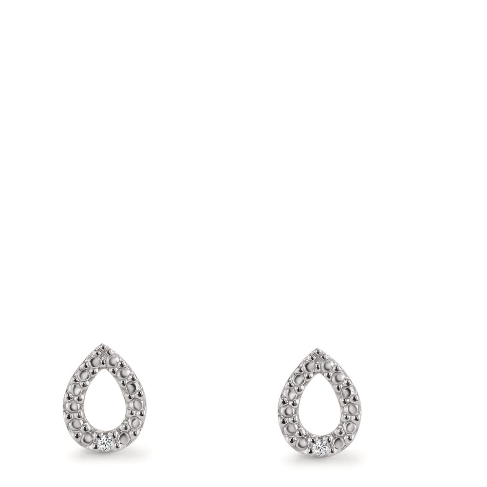 Stud earrings 18k White Gold Diamond 0.01 ct, 2 Stones, p1