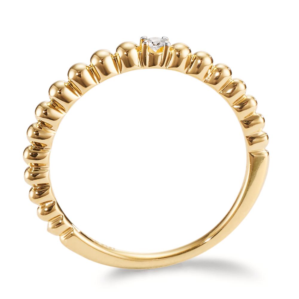 Stacking ring 18k Yellow Gold Diamond 0.02 ct, w-si