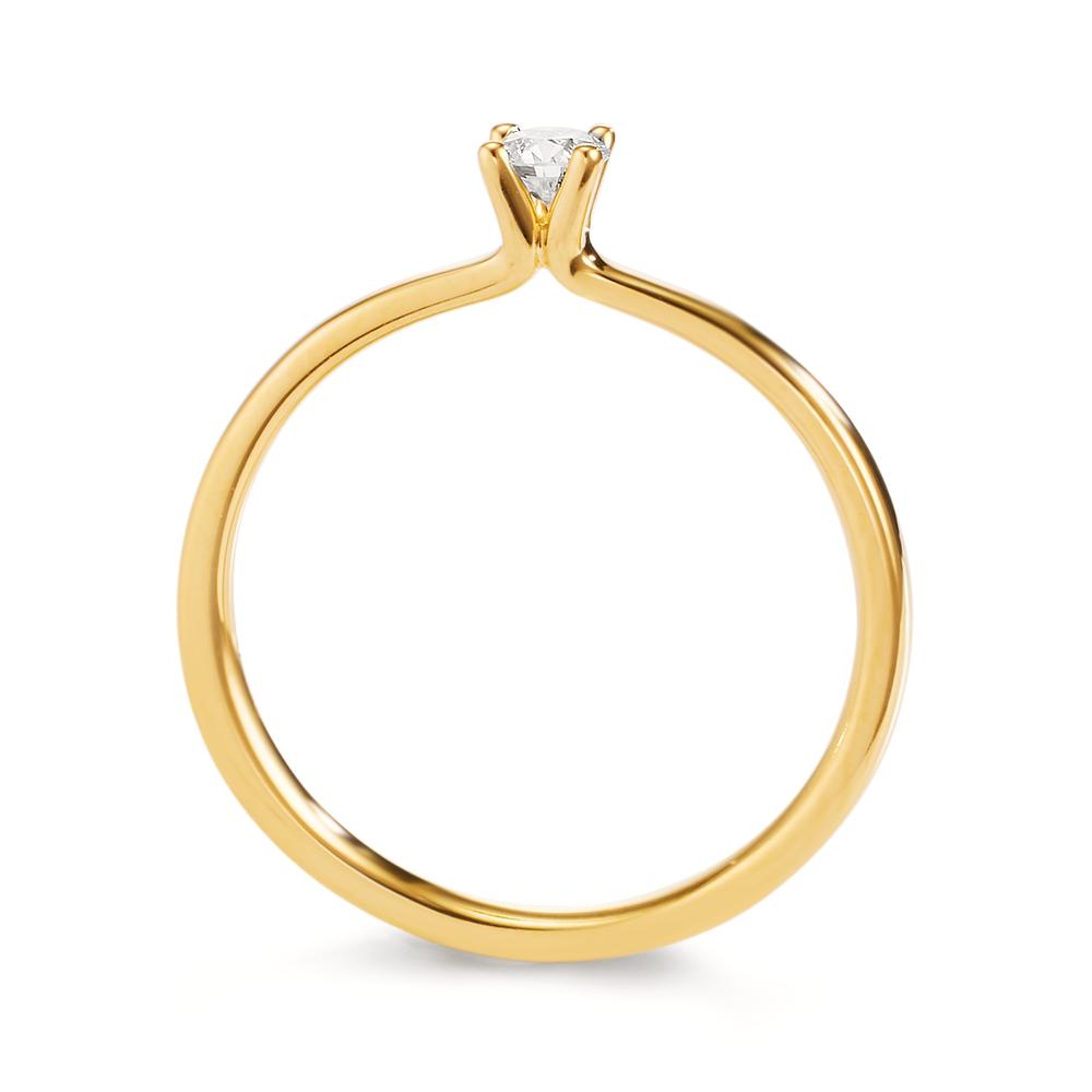 Solitaire ring 18k Yellow Gold Diamond 0.15 ct, w-si