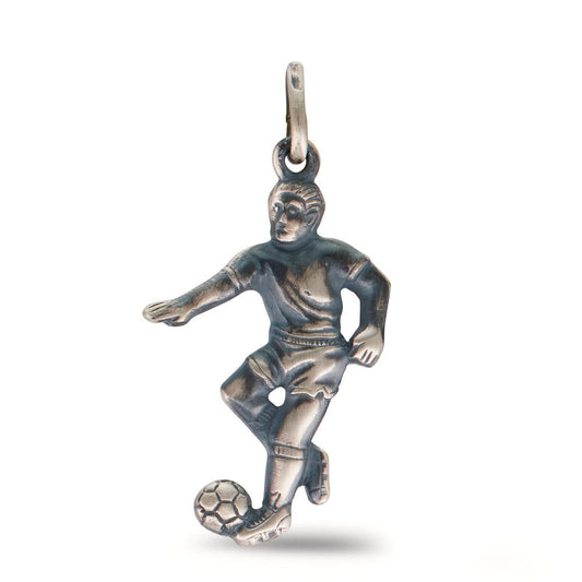 Pendant Silver Patinated Football