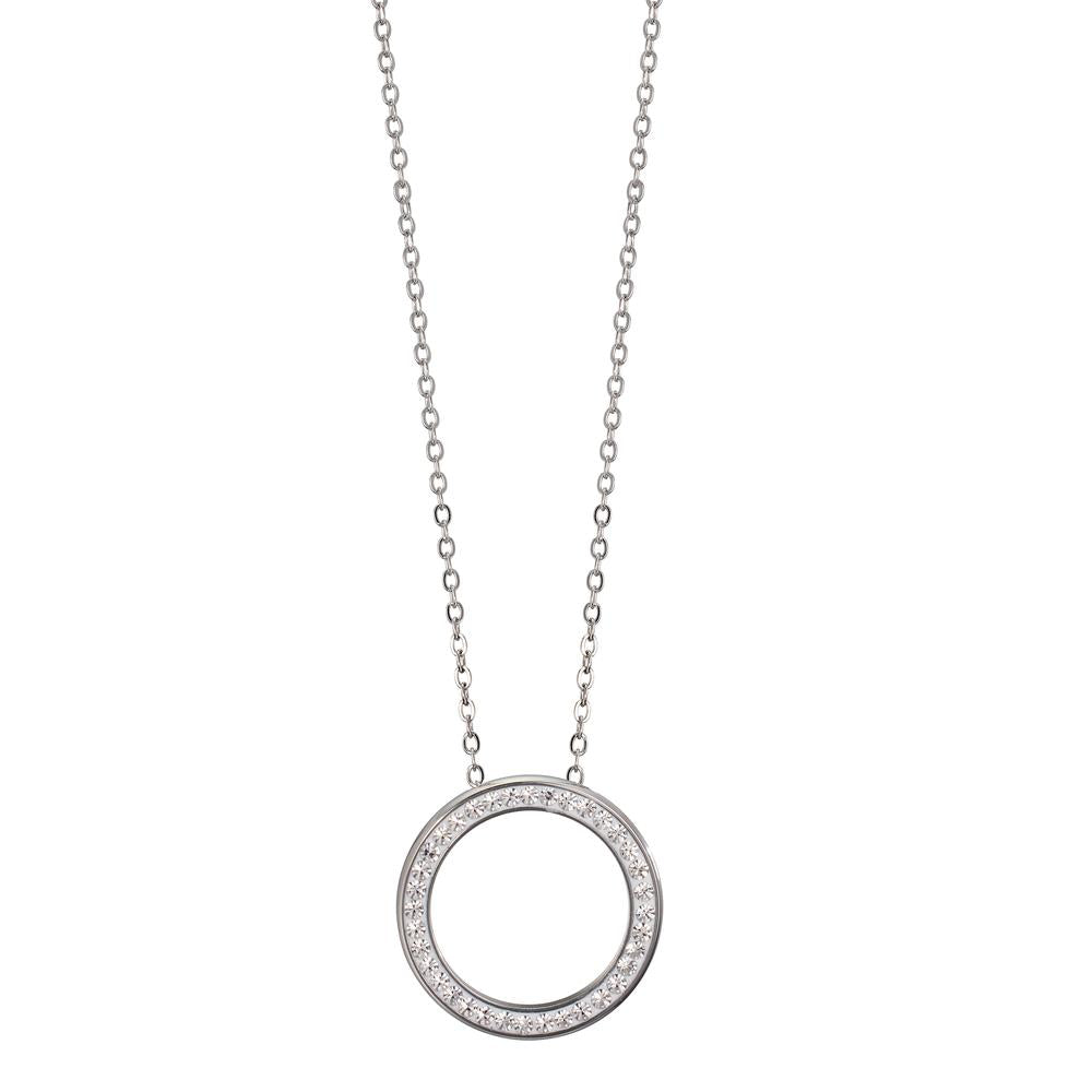 Necklace Stainless steel Crystal 42-47 cm