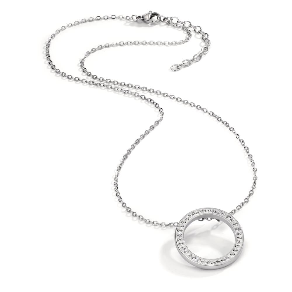 Necklace Stainless steel Crystal 42-47 cm