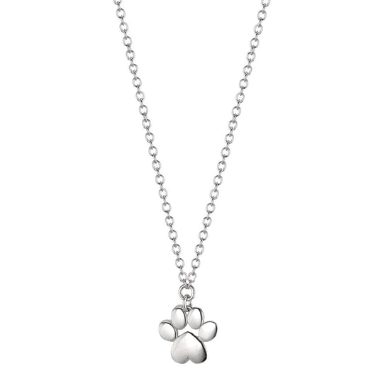 Necklace Silver Rhodium plated Paw 42-45 cm Ø12 mm