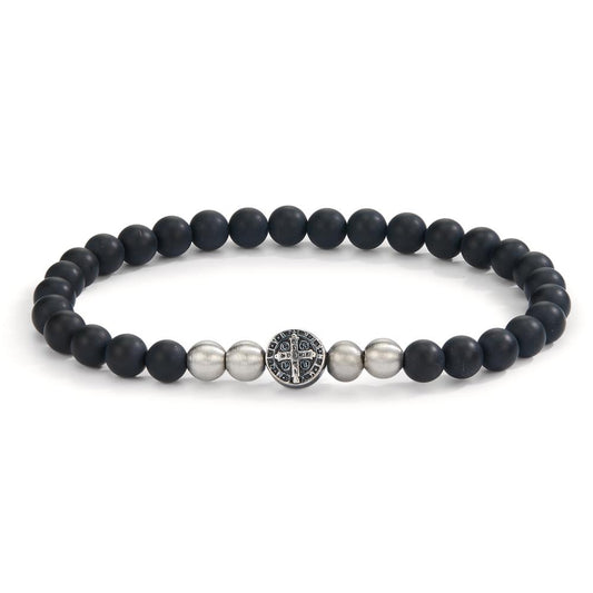 Bracelet Stainless steel Agate Cross 20 cm Ø6.5 mm