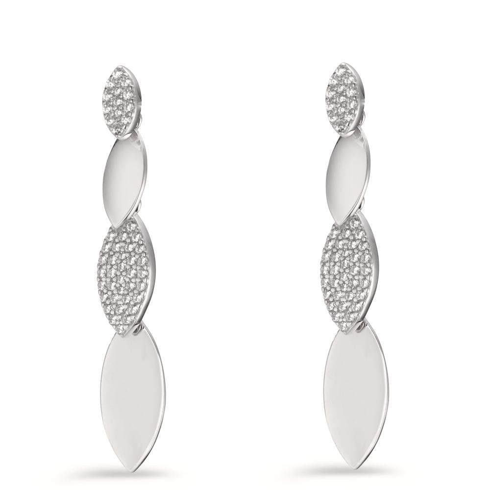 Drop Earrings Silver Zirconia Rhodium plated