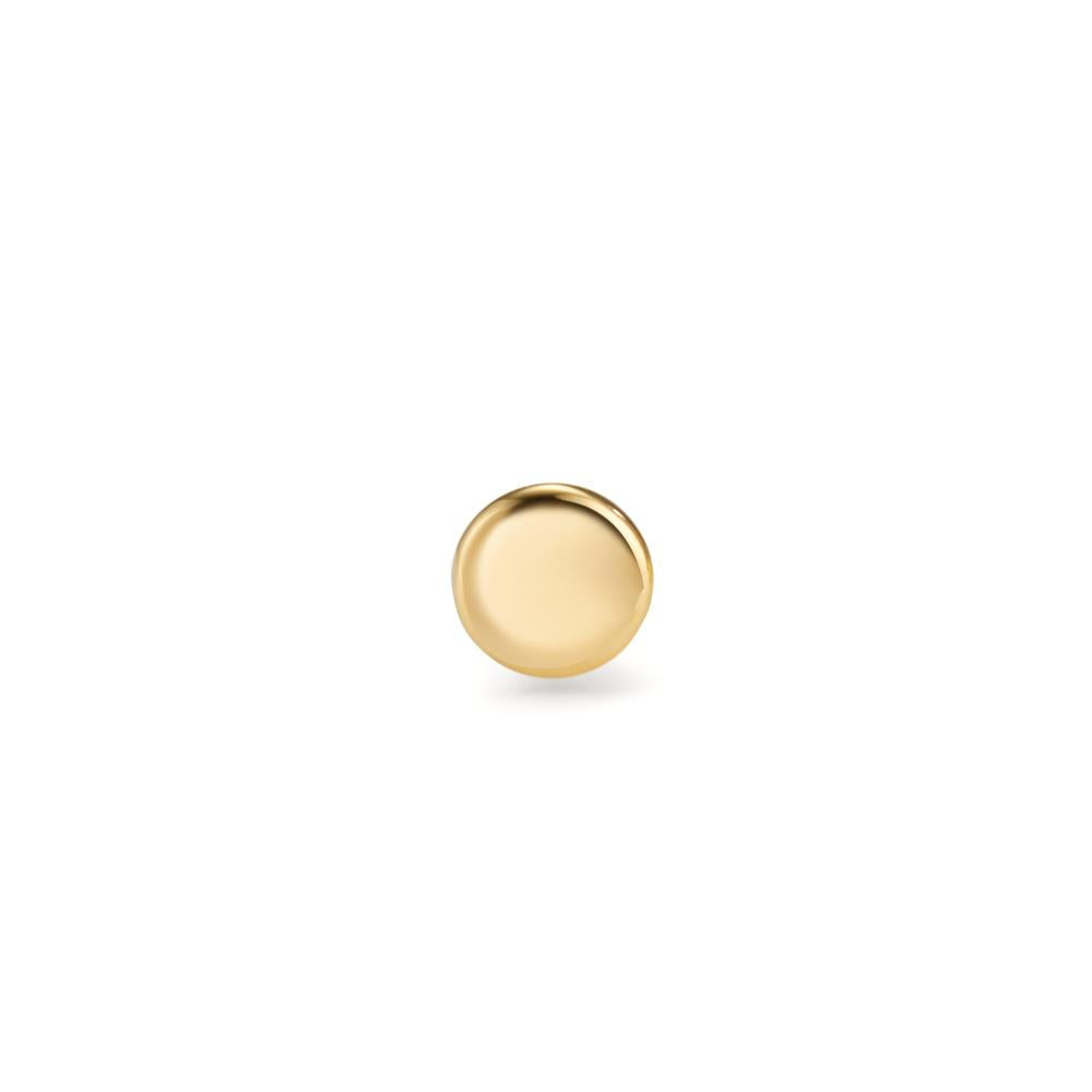 Single stud earring 18k Yellow Gold Ø4 mm