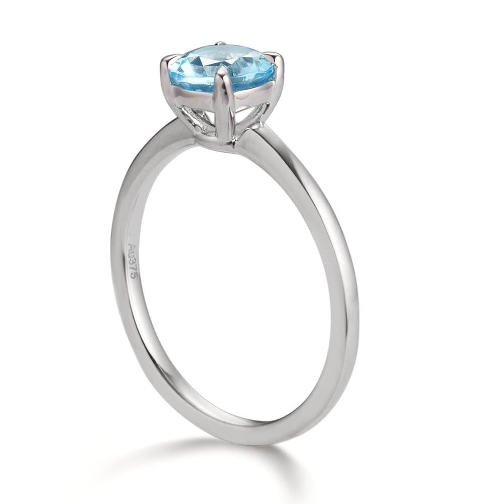 Ring 9k White Gold Topaz Blue Ø6 mm