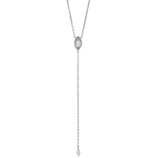 Necklace Silver Zirconia Rhodium plated 42-47 cm