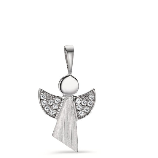 Pendant Silver Zirconia Rhodium plated Guardian Angel