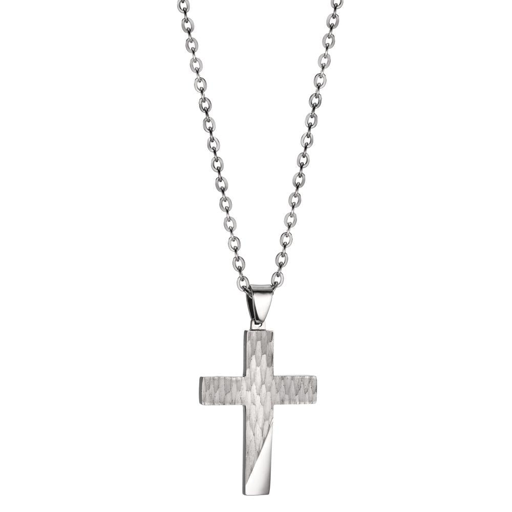 Necklace with pendant Stainless steel Cross 50-55 cm