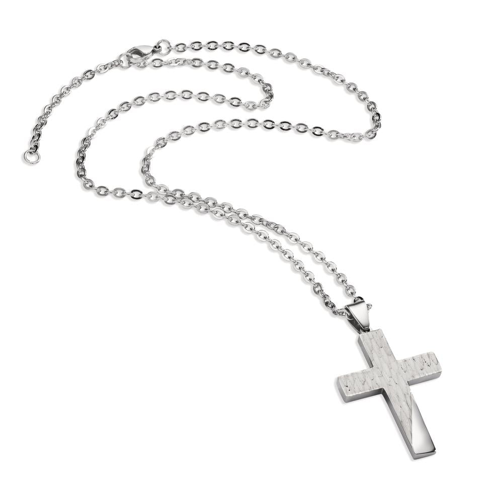 Necklace with pendant Stainless steel Cross 50-55 cm