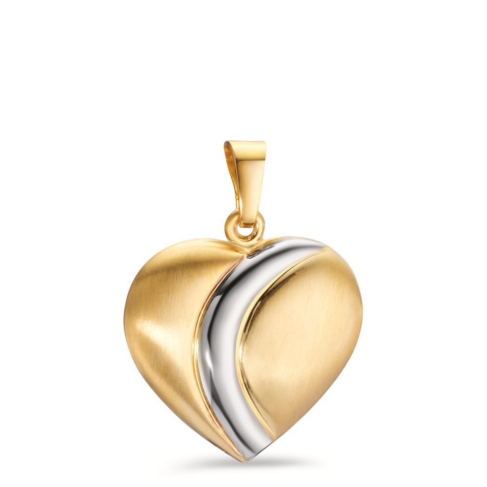 Pendant 9k Yellow Gold Bicolor Heart Ø17 mm