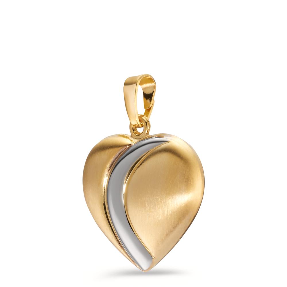 Pendant 9k Yellow Gold Bicolor Heart Ø17 mm