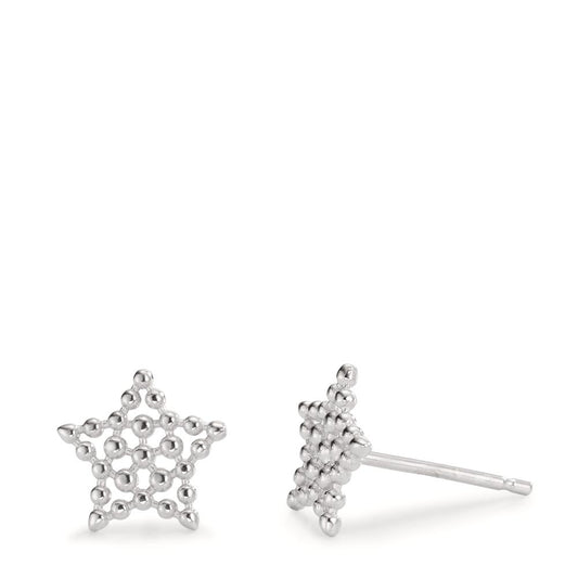 Stud earrings Silver Rhodium plated Ø8.5 mm