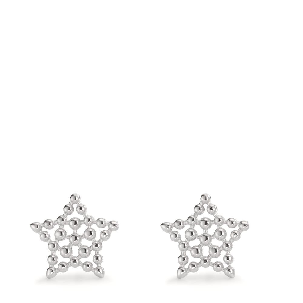 Stud earrings Silver Rhodium plated Ø8.5 mm