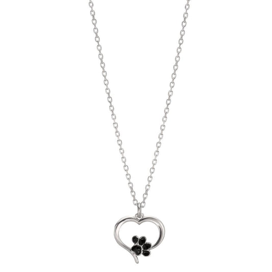 Necklace Silver Rhodium plated Paw 40-44 cm