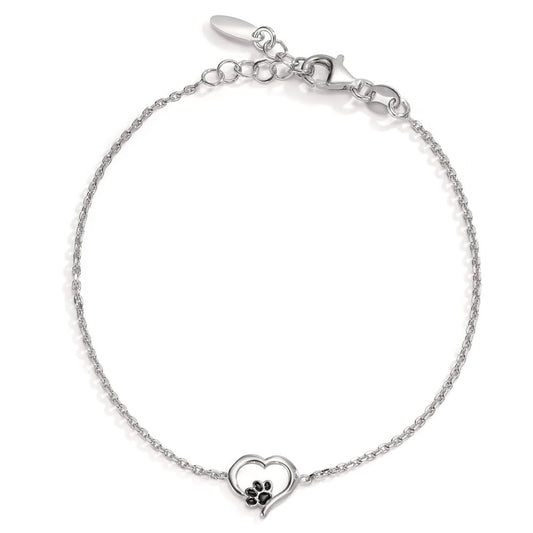 Bracelet Silver Rhodium plated Paw 17-19 cm