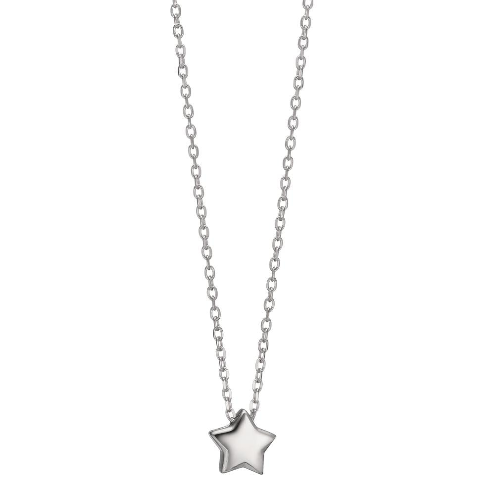 Necklace Silver Rhodium plated Star 40-44 cm