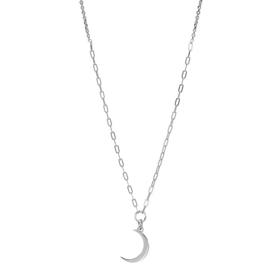 Necklace Silver Rhodium plated Moon 39-43 cm