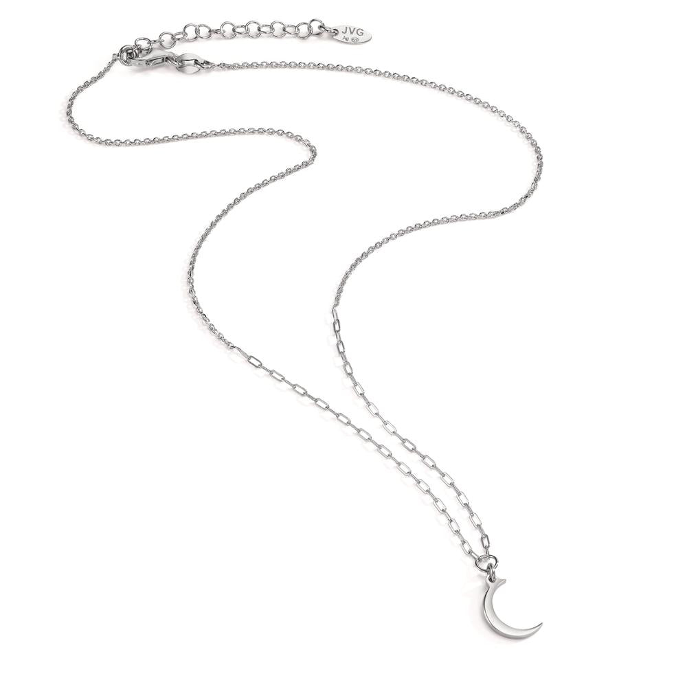 Necklace Silver Rhodium plated Moon 39-43 cm