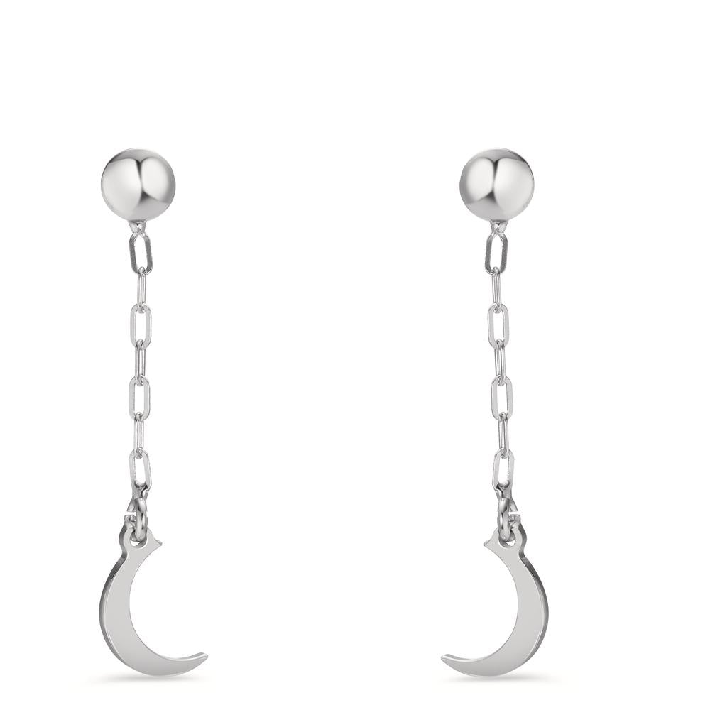 Drop Earrings Silver Rhodium plated Moon