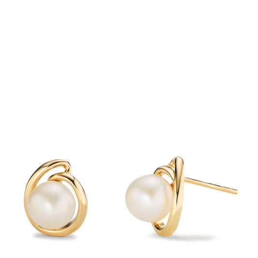 Stud earrings 14k Yellow Gold Freshwater pearl