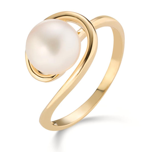 Ring 14k Yellow Gold Freshwater pearl