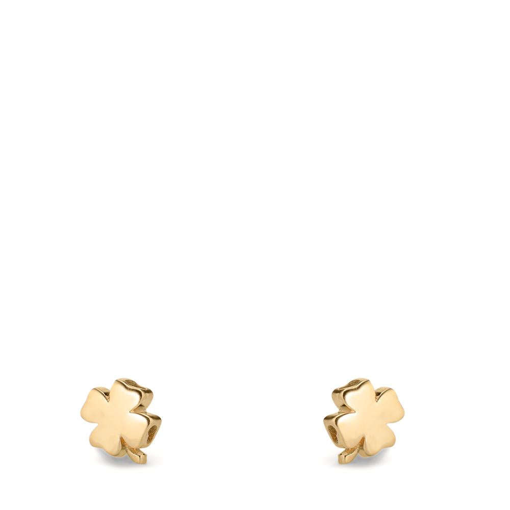 Stud earrings 14k Yellow Gold Cloverleaf Ø4.5 mm