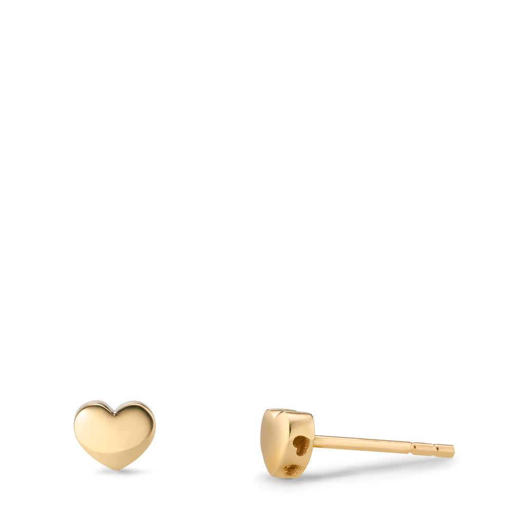 Stud earrings 14k Yellow Gold Heart Ø4.5 mm