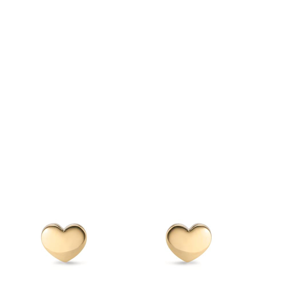 Stud earrings 14k Yellow Gold Heart Ø4.5 mm