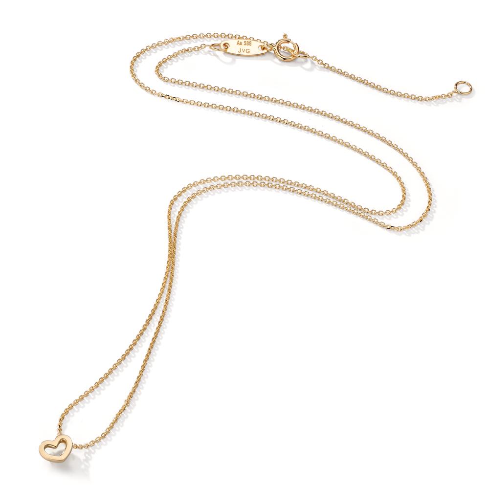 Necklace 14k Yellow Gold Heart 39-42 cm