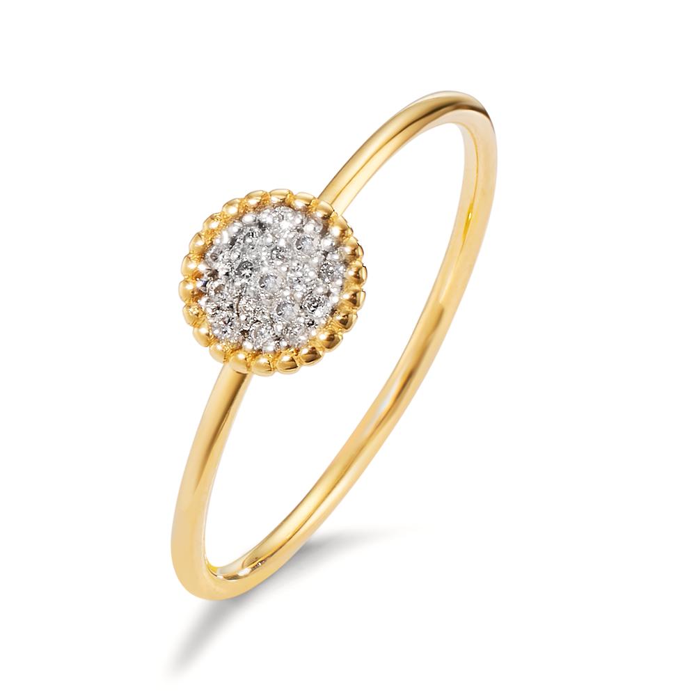 Ring 18k Yellow Gold Diamond 0.059 ct, w-si