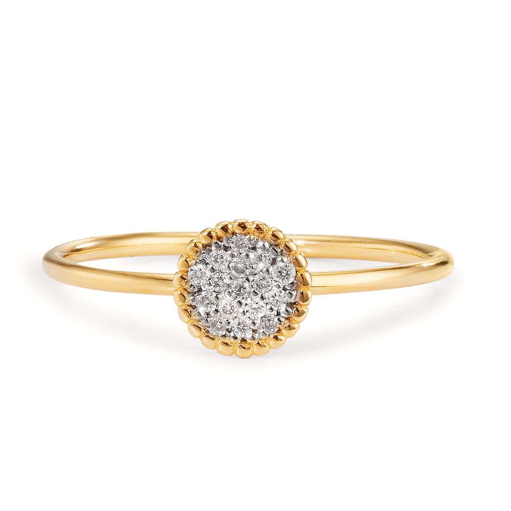 Ring 18k Yellow Gold Diamond 0.059 ct, w-si