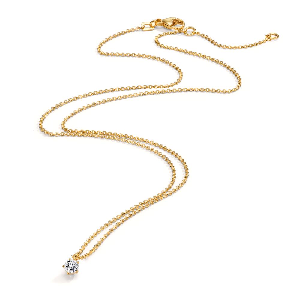 Necklace 9k Yellow Gold Zirconia 42-45 cm