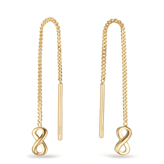 Threader Earrings 9k Yellow Gold Infinity