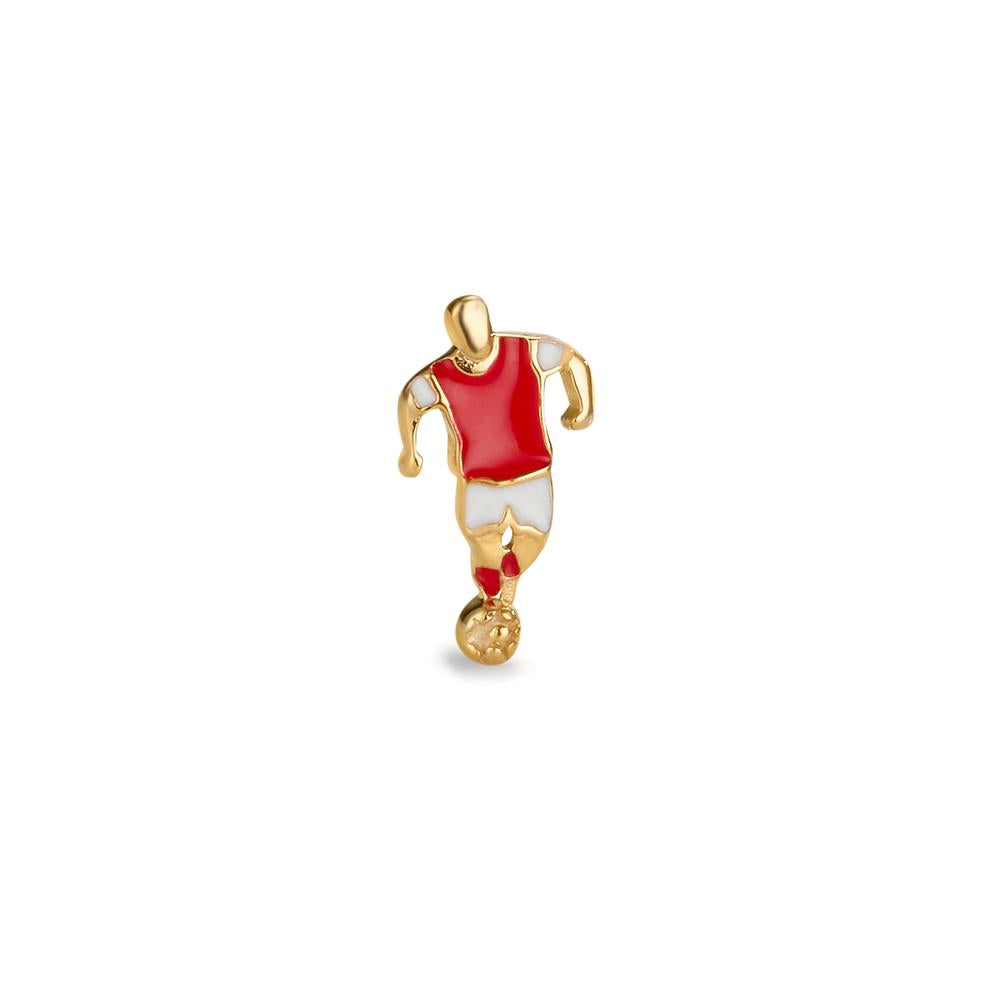 Single stud earring 9k Yellow Gold Lacquered Football