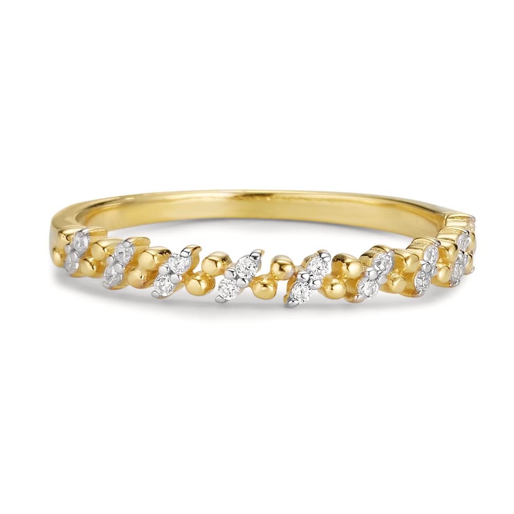 Ring 9k Yellow Gold Zirconia 18 Stones