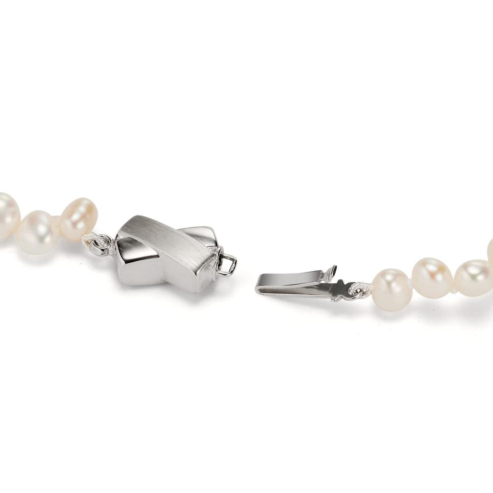 Necklace 18k White Gold Freshwater pearl 46 cm