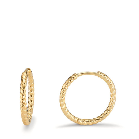 Hinged hoop Silver Yellow Gold plated