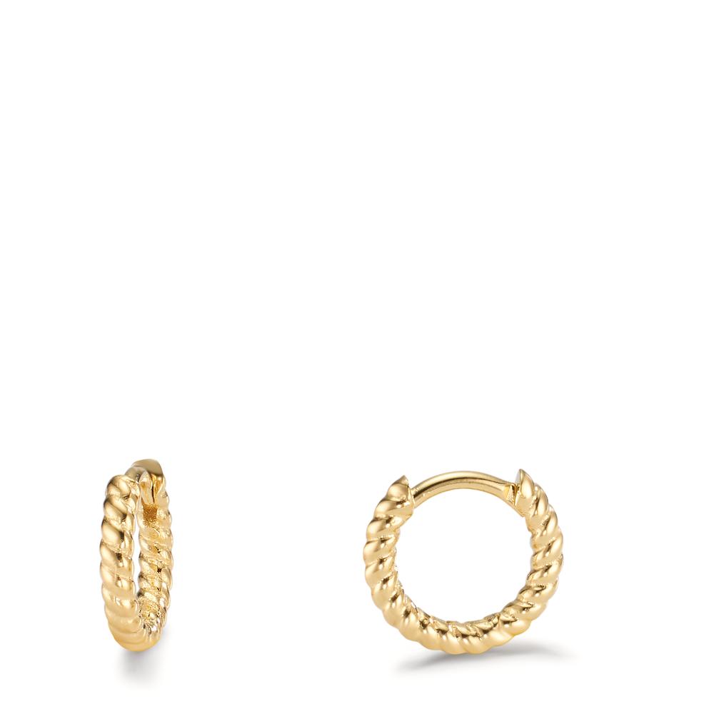 Hinged hoop Silver Yellow Gold plated