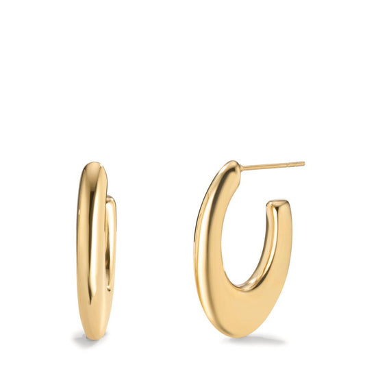 Hoop earrings Stainless steel Yellow IP coated