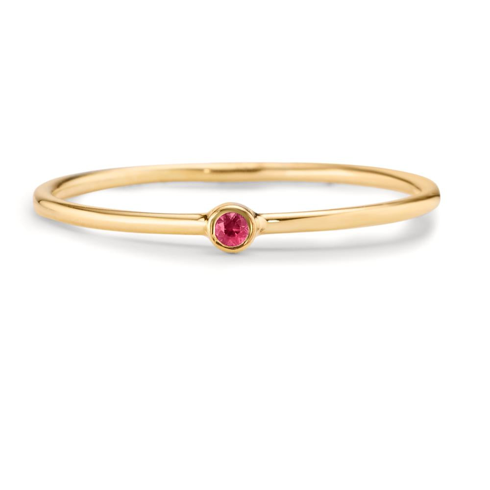 Solitaire ring 14k Yellow Gold Ruby 0.14 ct