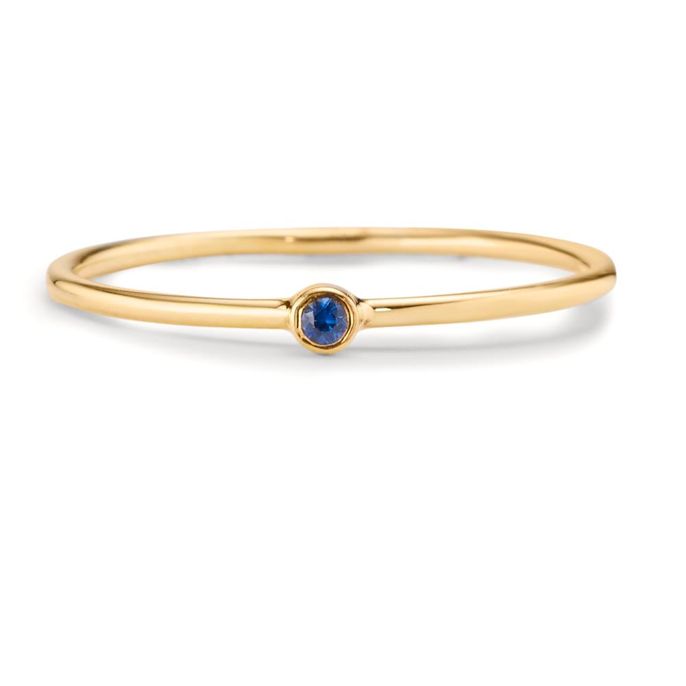 Solitaire ring 14k Yellow Gold Sapphire 0.14 ct