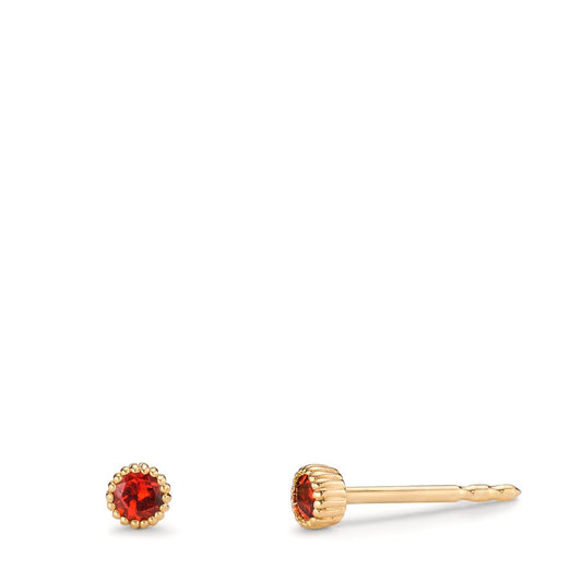 Stud earrings 14k Yellow Gold Garnet 0.16 ct, 2 Stones Ø3 mm