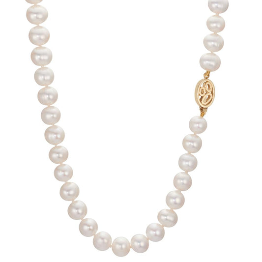 Necklace 18k Yellow Gold Freshwater pearl 45 cm